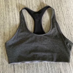 Adidas Climalite Sports Bra in Grey/Black